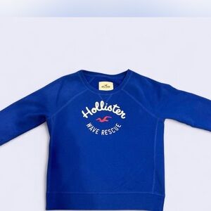 Hollister Women's Royal Blue Wave Rescue Sweatshirt
